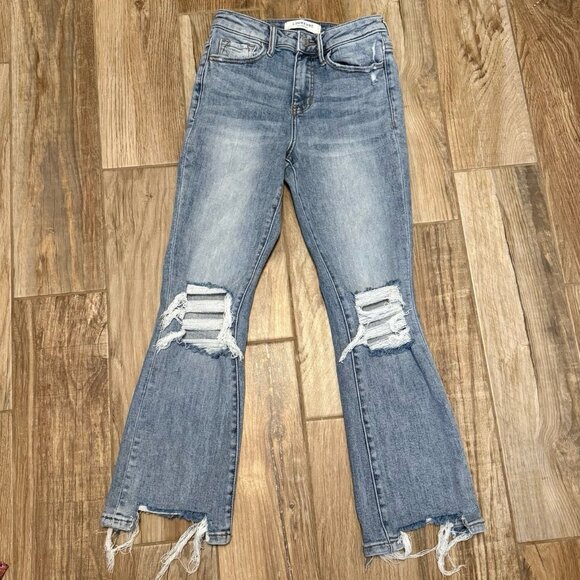 Vervet Lovervet Miracles Super High Rise Kick Flare Jeans - Picture 2 of 5